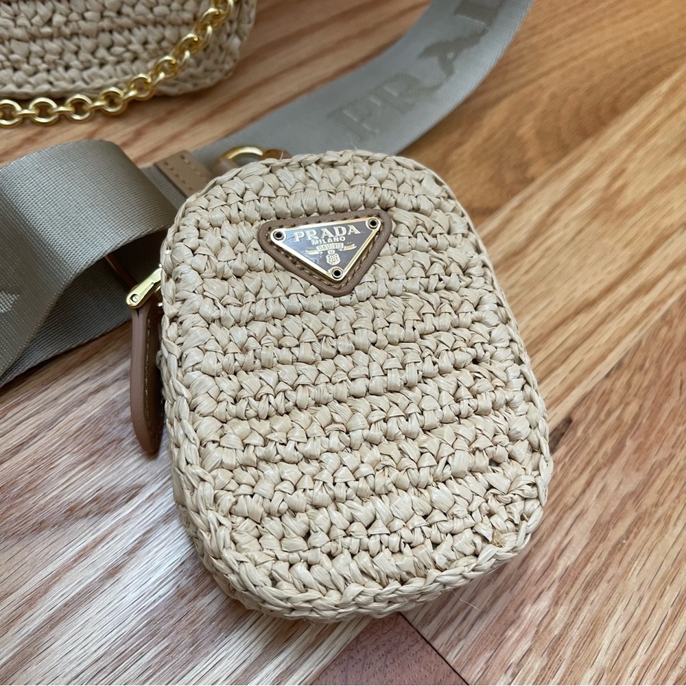 Yarn Raffia Effect Crochet Re-Edition 2005 Shoulder Bag Naturale - Picture 5 of 11